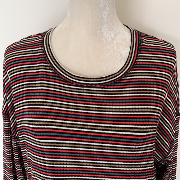 Striped long sleeve tunic with side snaps - Picture 2 of 8